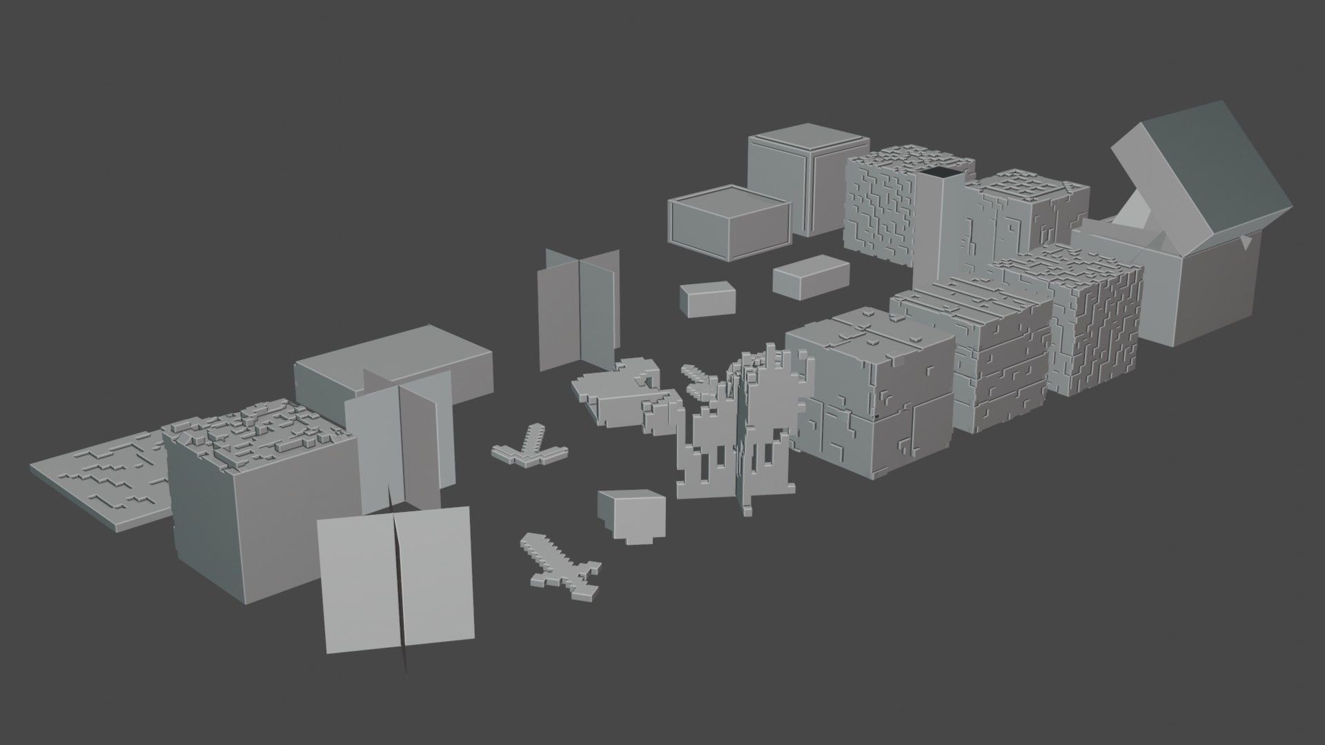 Minecraft basic pack  Free low-poly 3D model_13