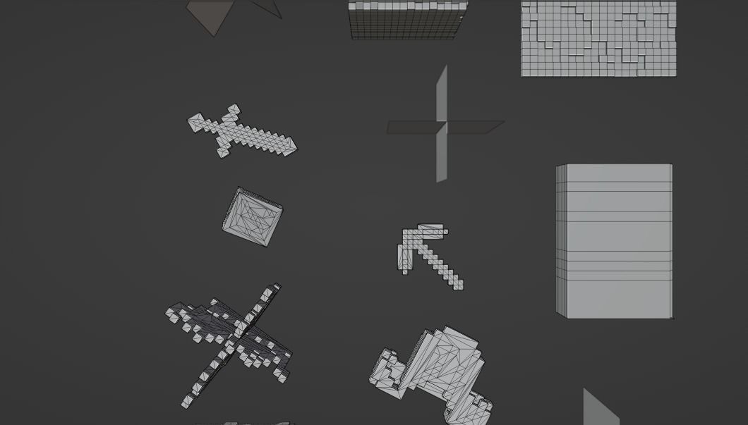 Minecraft basic pack  Free low-poly 3D model_19