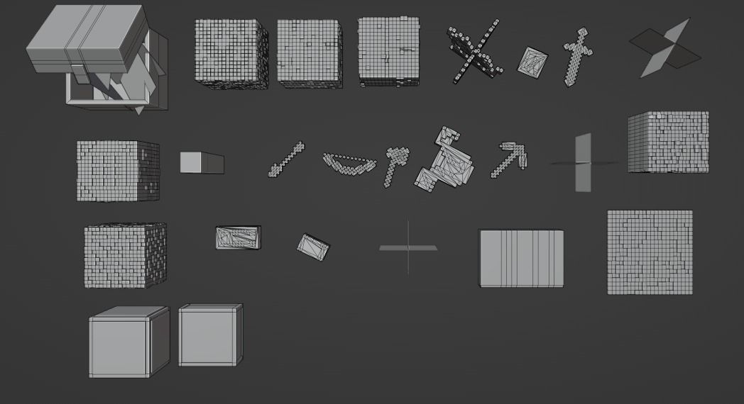 Minecraft basic pack  Free low-poly 3D model_17