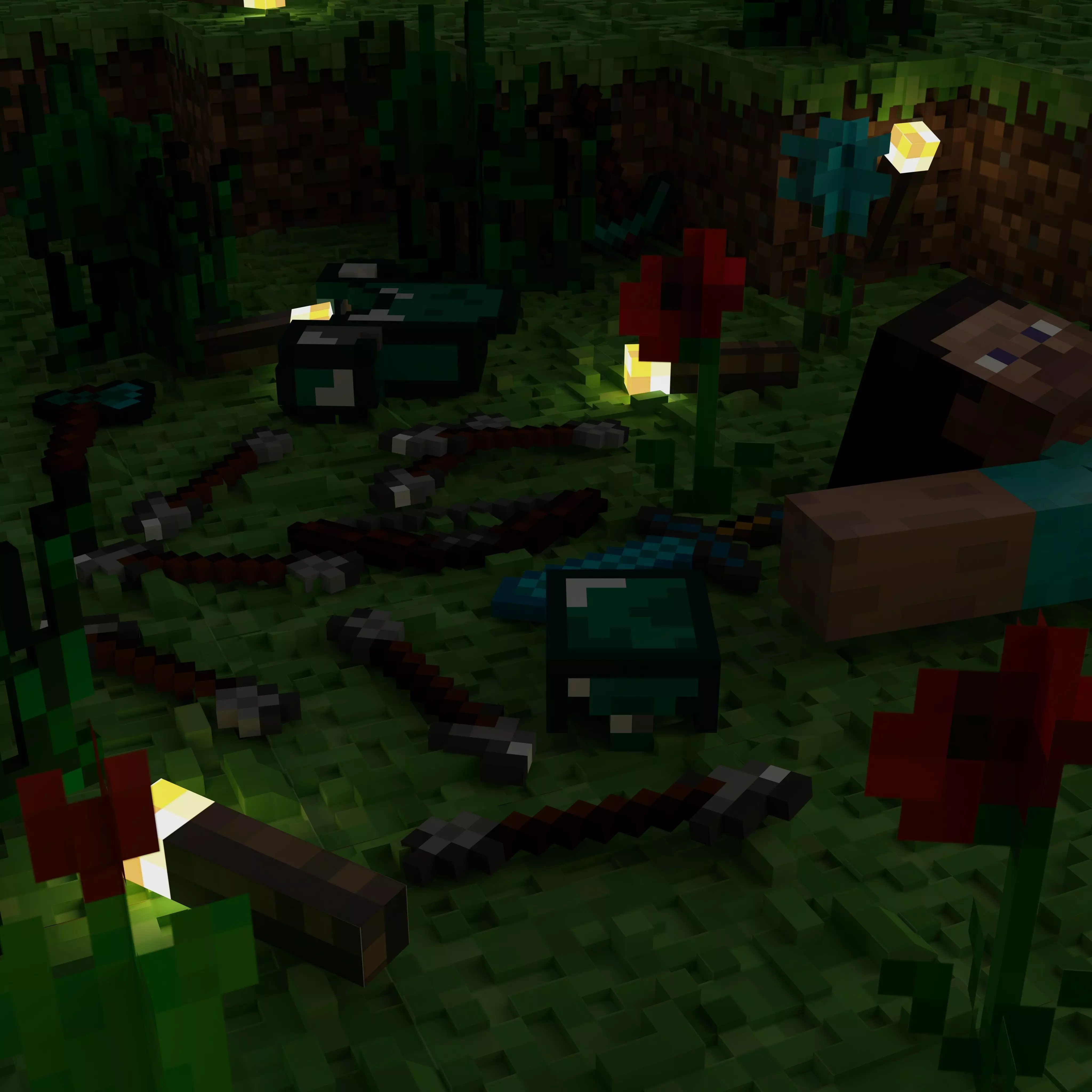 Minecraft basic pack  Free low-poly 3D model_0