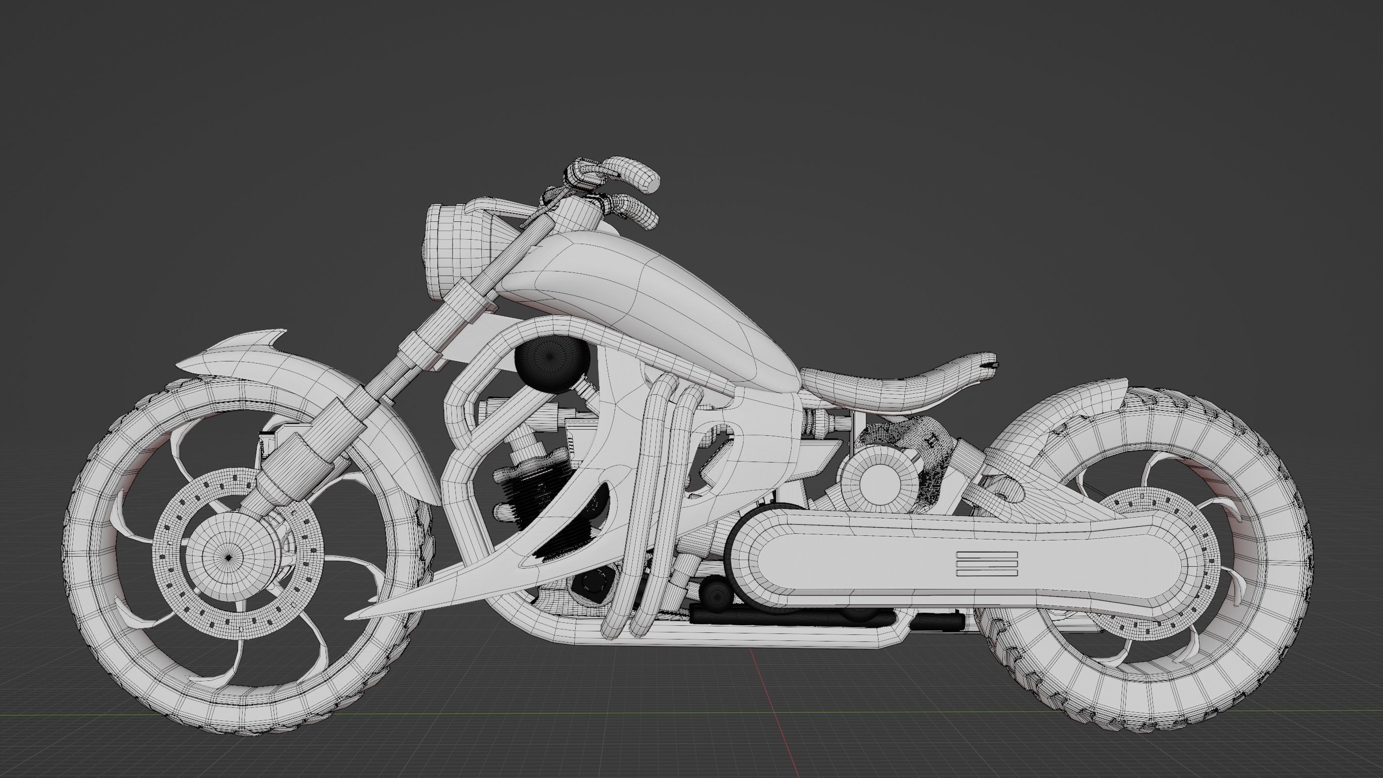 Harlay bike 3D model_4