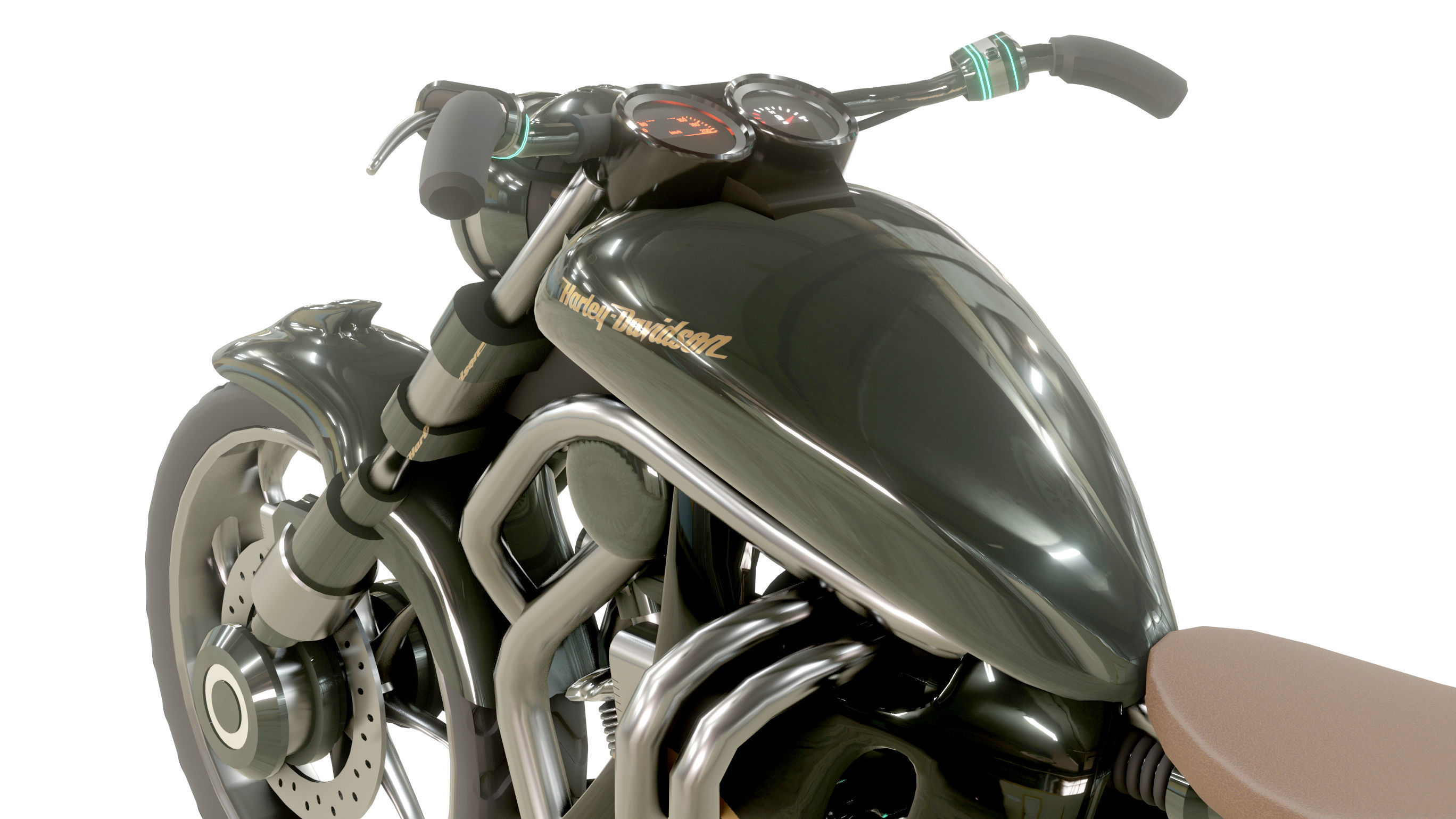 Harlay bike 3D model_3