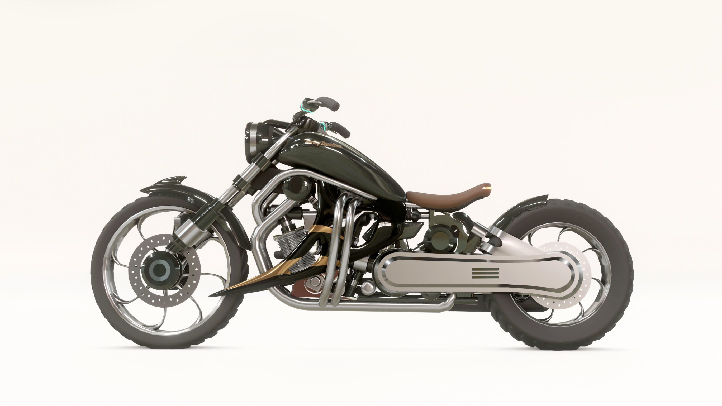 Harlay bike 3D model_2