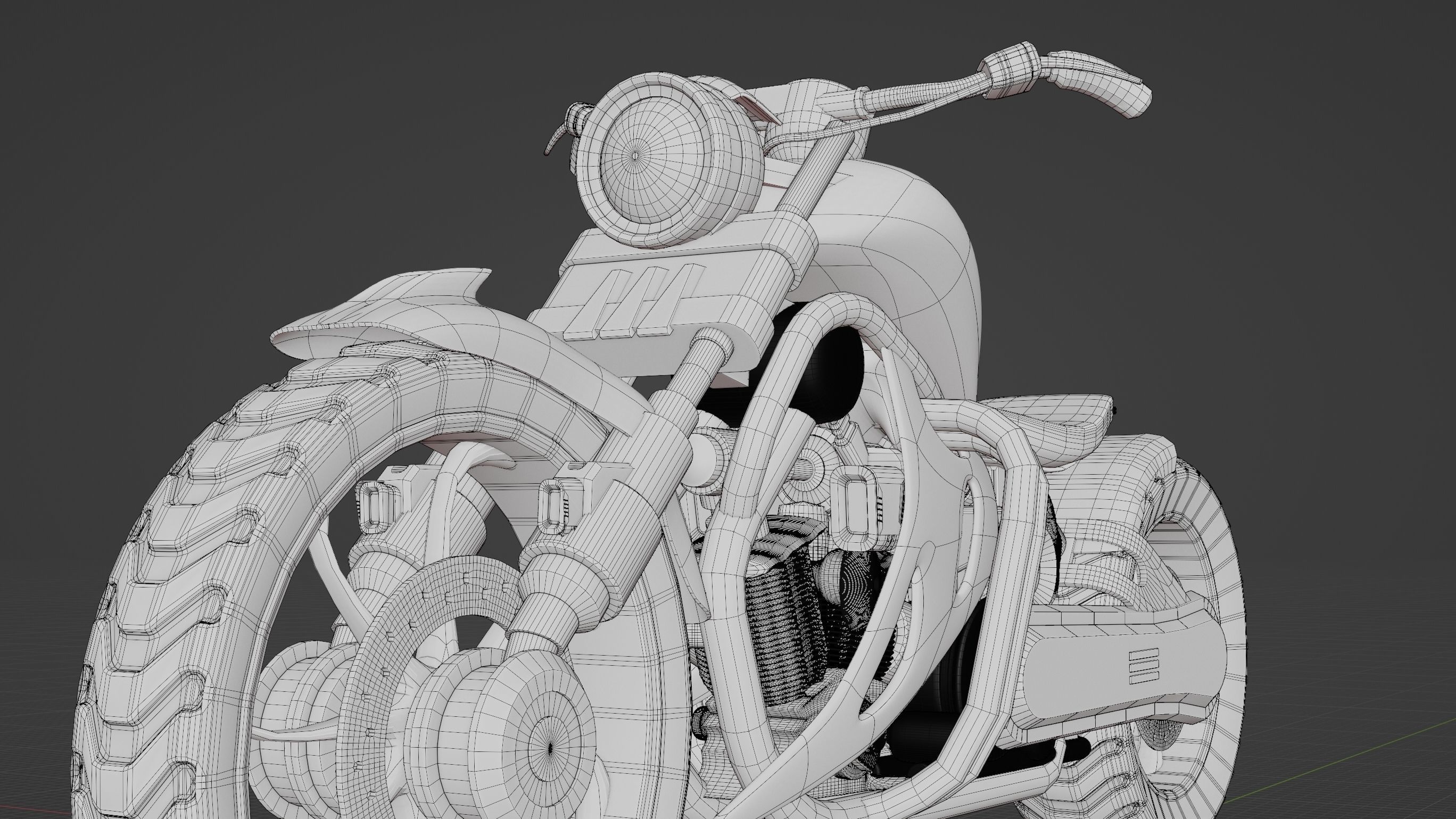 Harlay bike 3D model_5