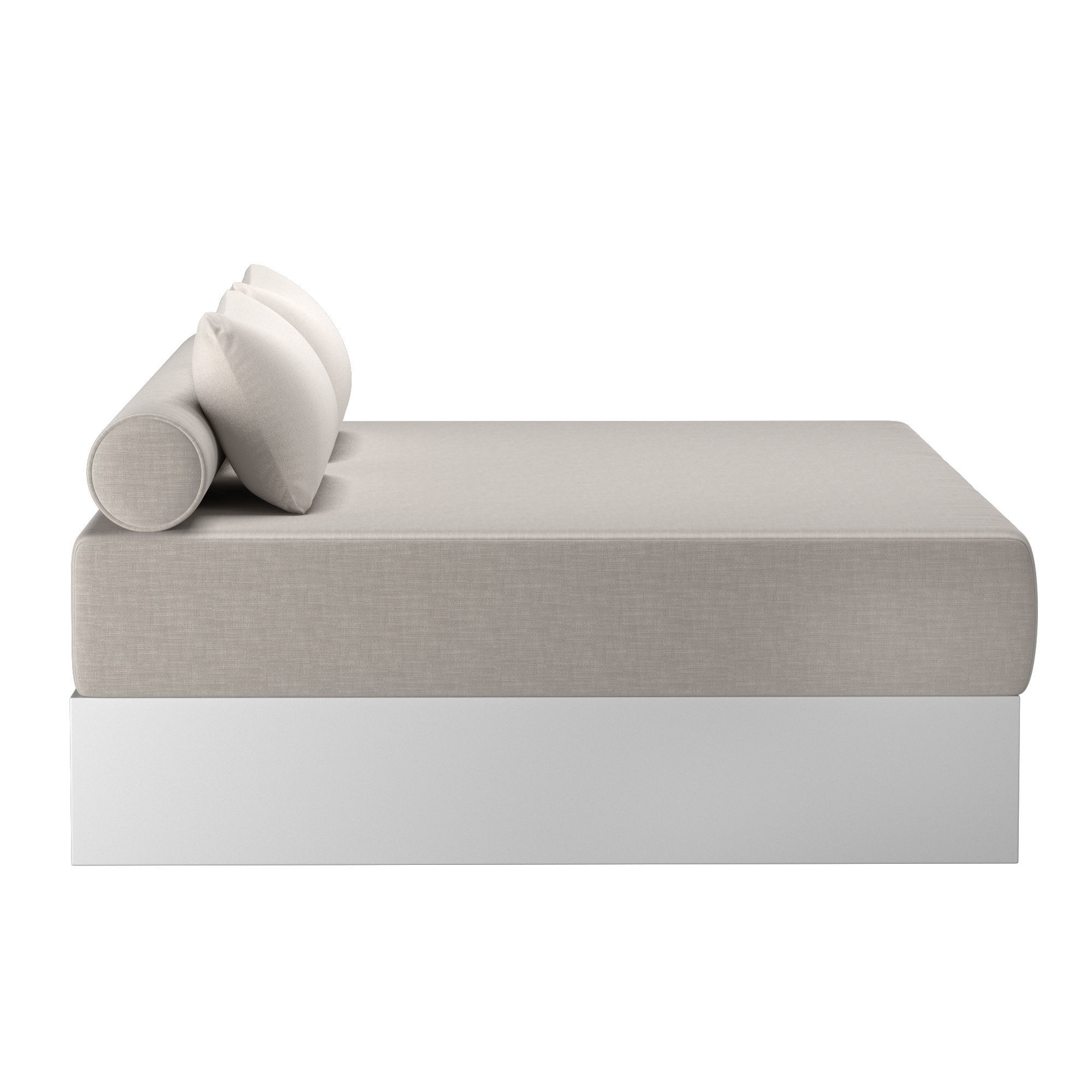 DAYBED modern bed frame with headboard and footboard 3D model_4