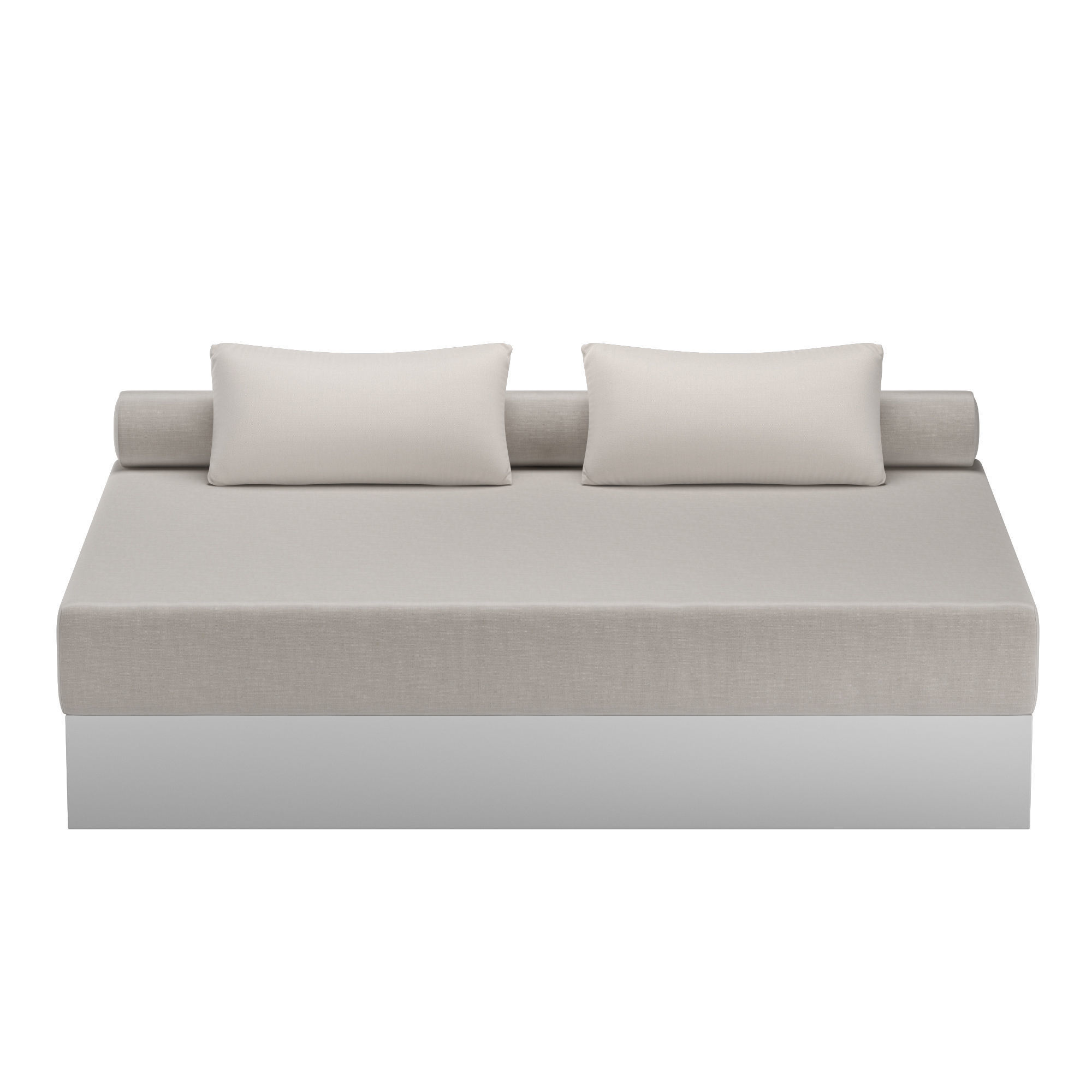 DAYBED modern bed frame with headboard and footboard 3D model_2