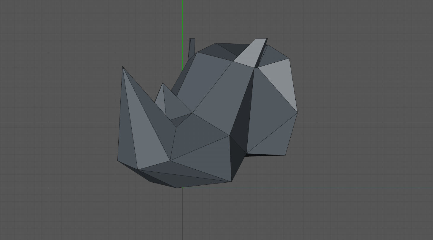 Rhinoceros head 3D print model_2