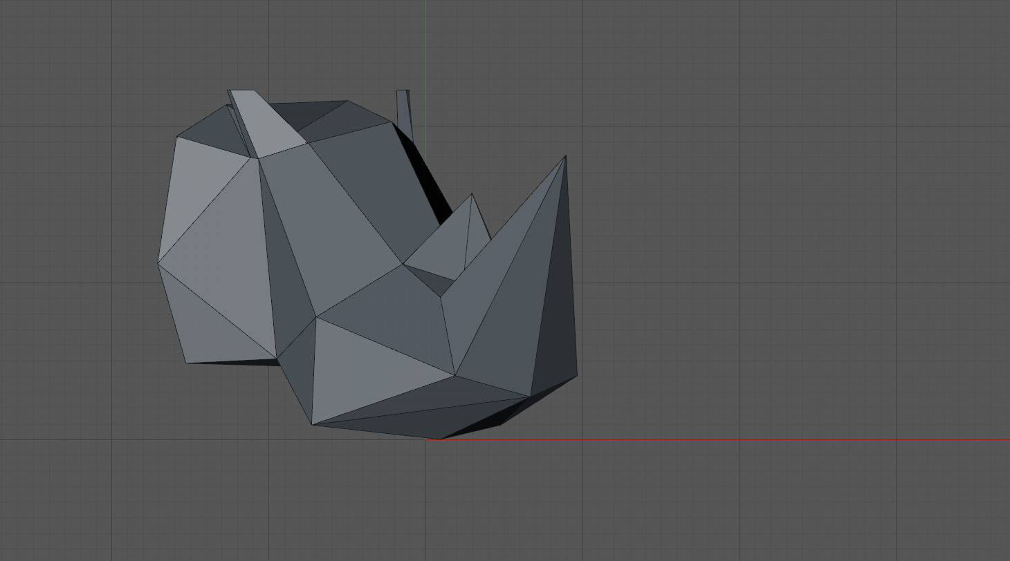 Rhinoceros head 3D print model_4