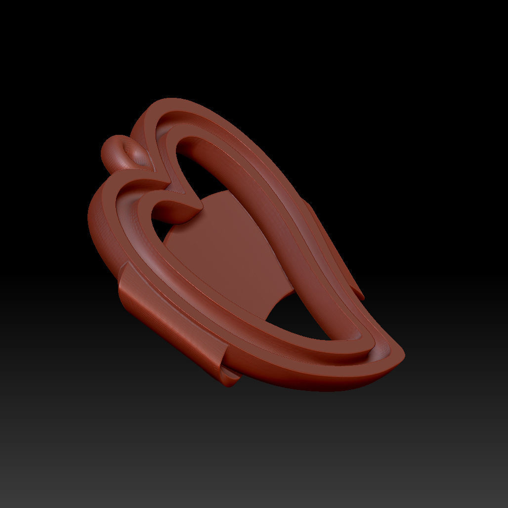 Heart pedant 3D print model_6