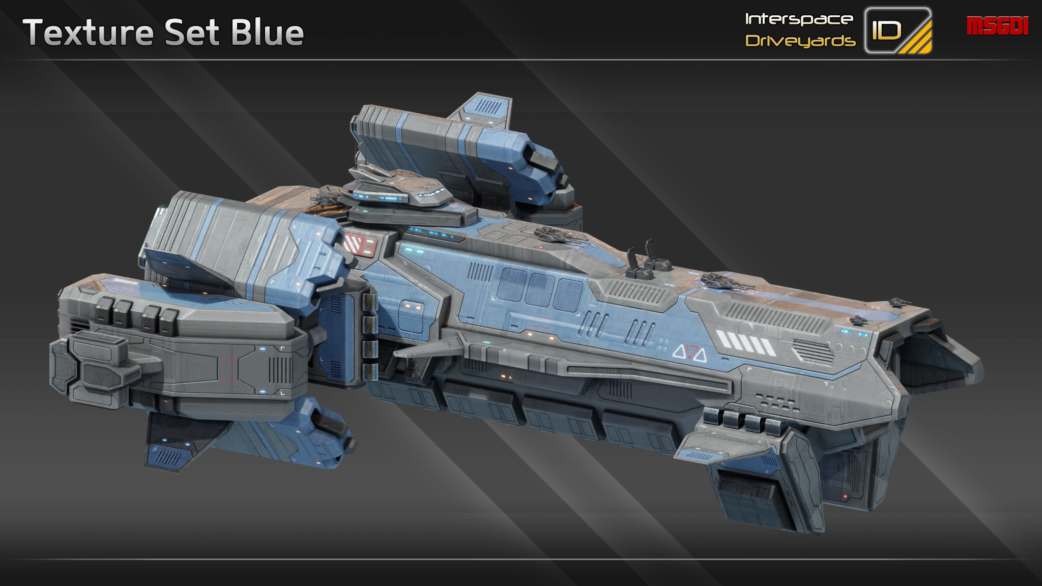 Hannibal Class Destroyer Low-poly 3D model_9