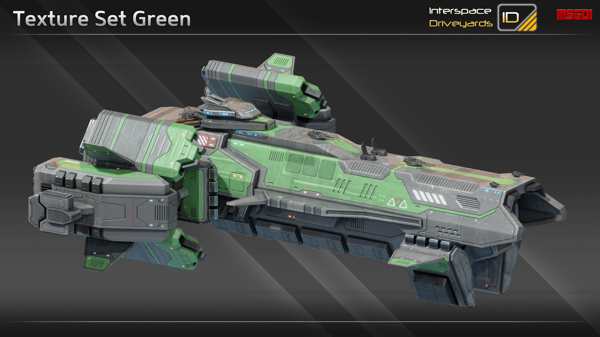 Hannibal Class Destroyer Low-poly 3D model_10