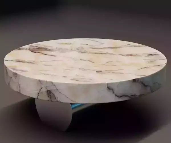 Round coffee table marble black or white
