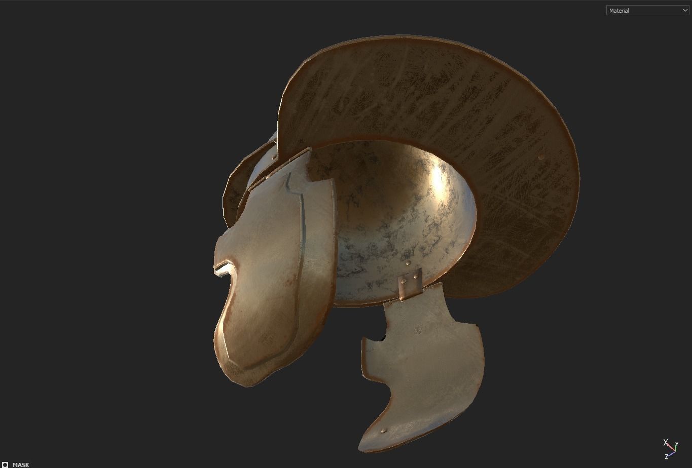 Roman Helmet 02 Low-poly 3D model_25