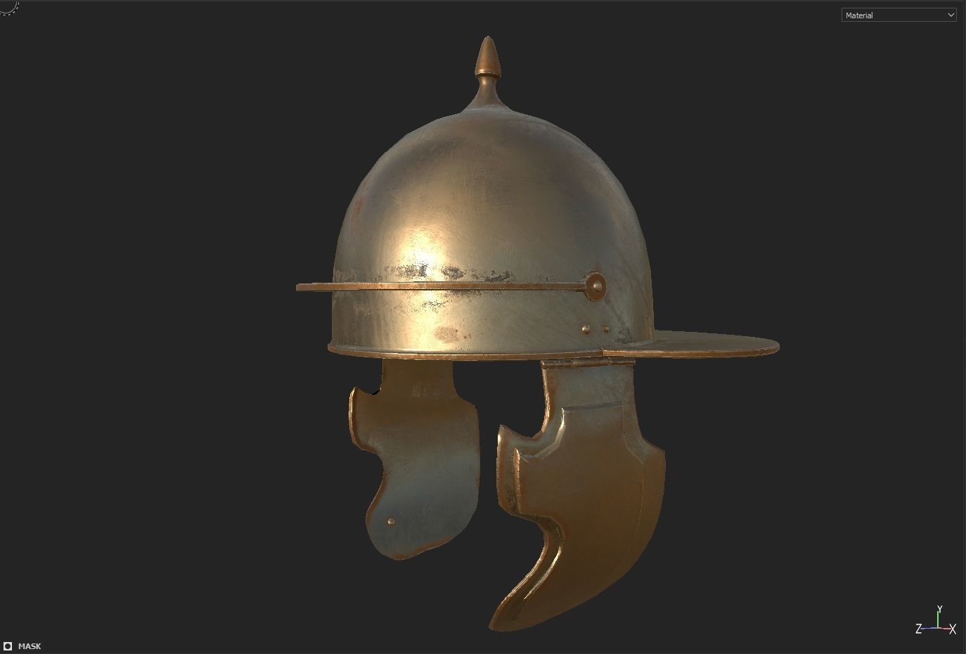 Roman Helmet 02 Low-poly 3D model_24