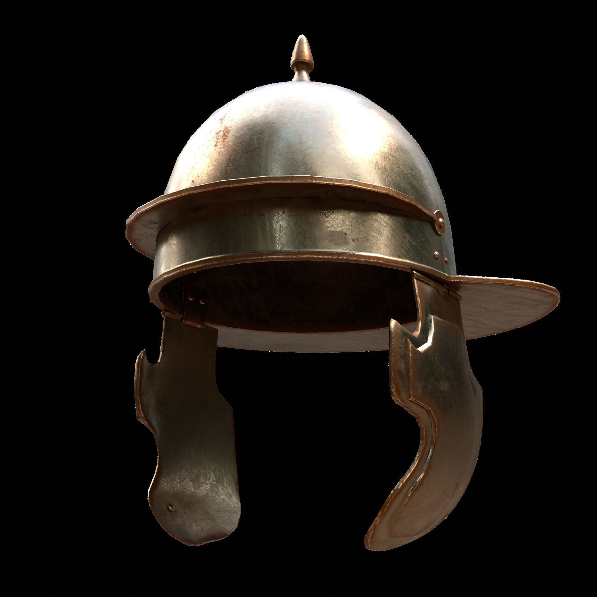 Roman Helmet 02 Low-poly 3D model_17