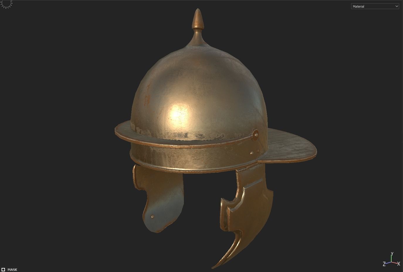 Roman Helmet 02 Low-poly 3D model_21