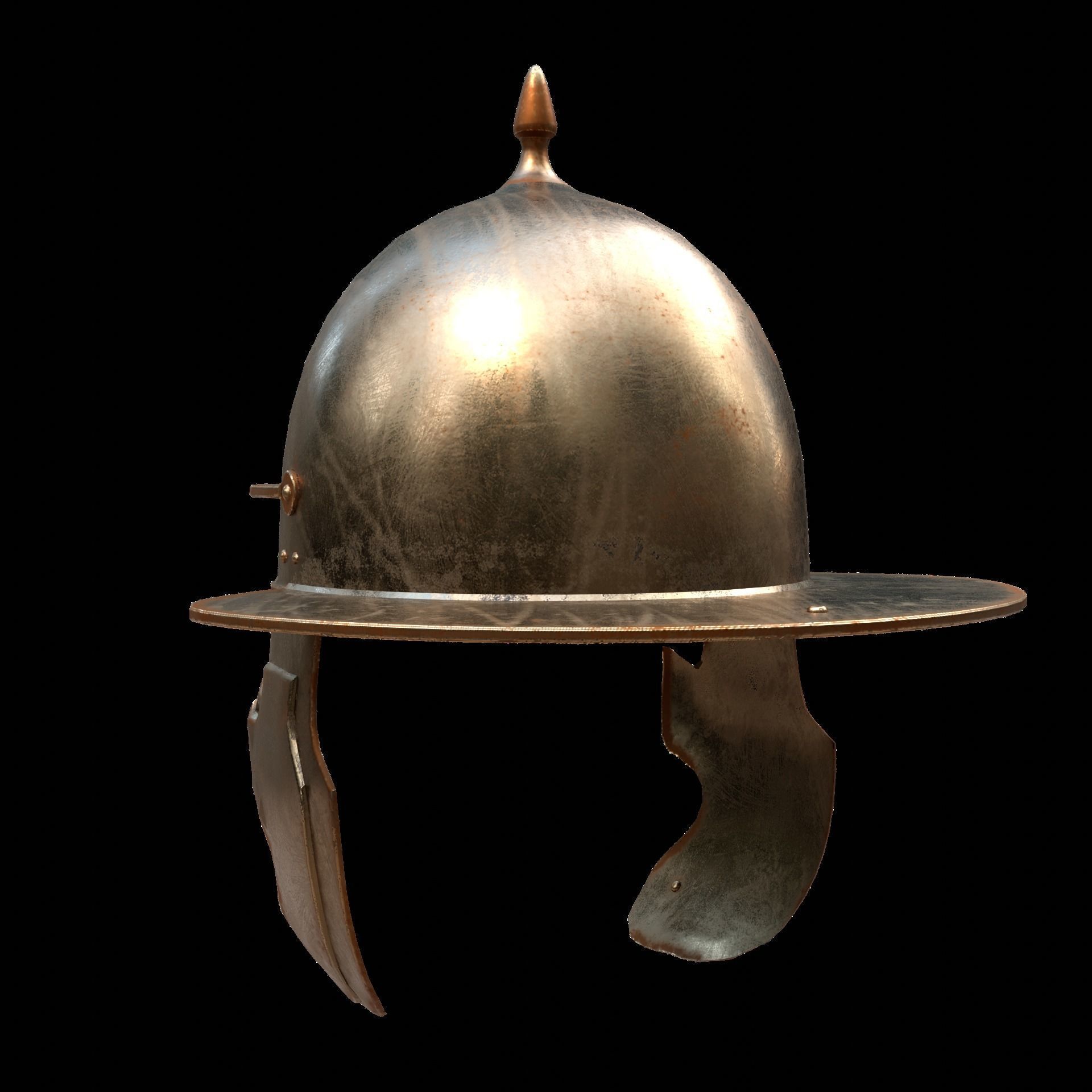 Roman Helmet 02 Low-poly 3D model_16