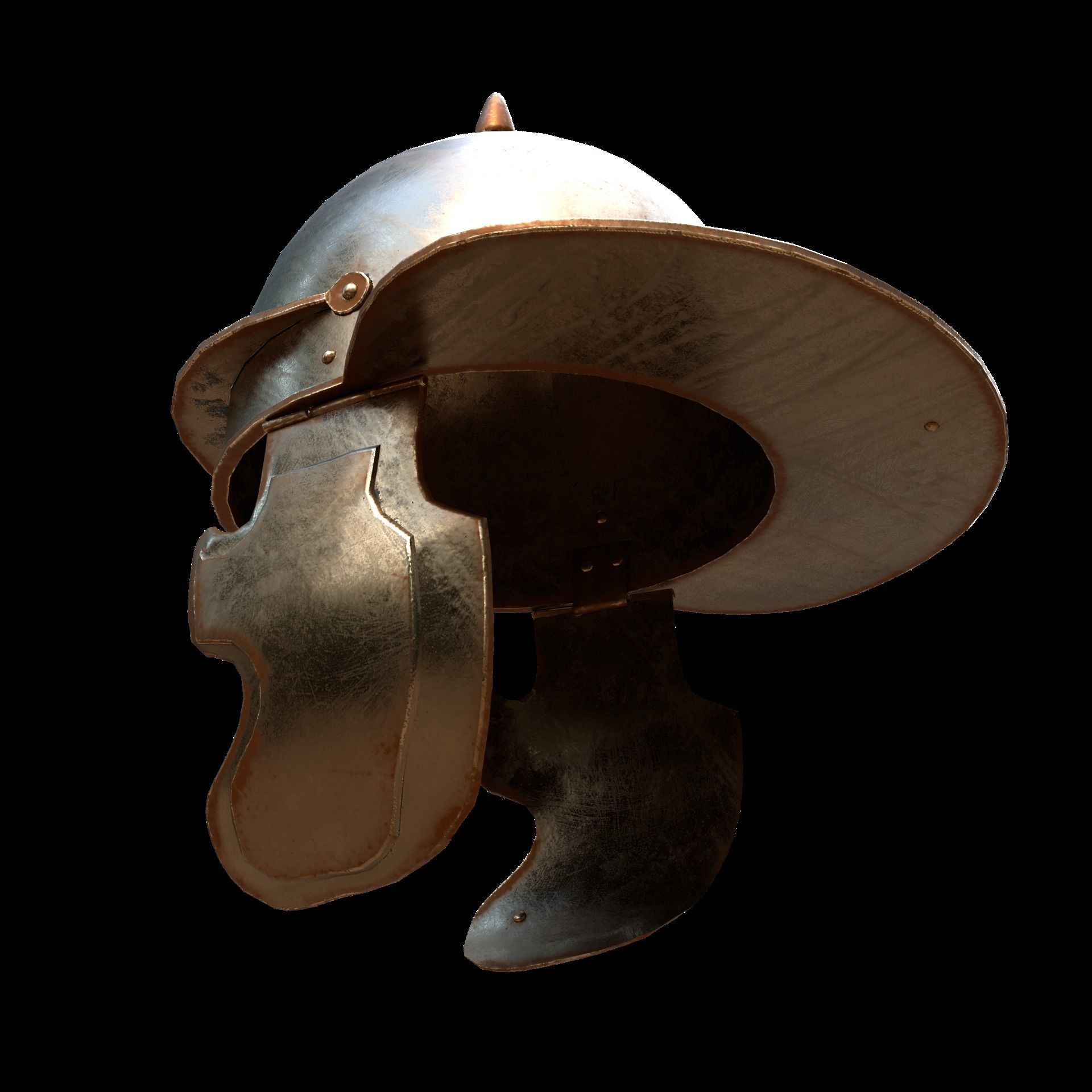 Roman Helmet 02 Low-poly 3D model_4