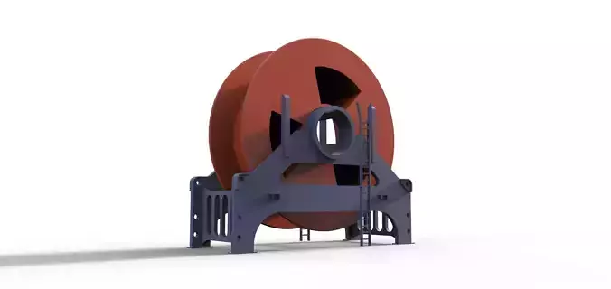 Stand for cable reel  for ship models Typ B