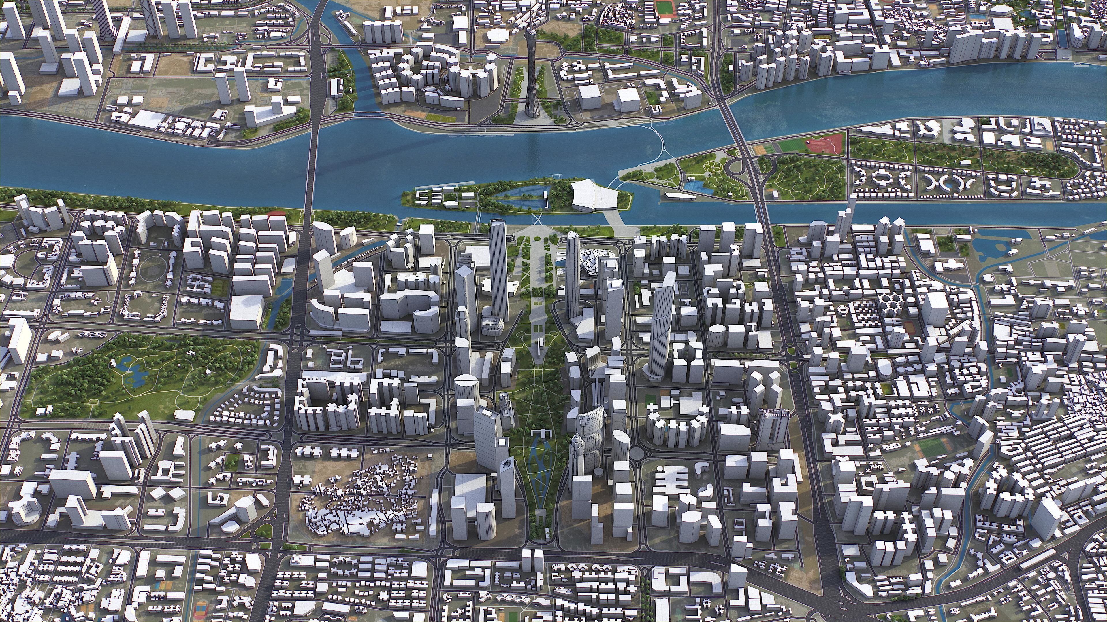 Guangzhou Low-poly 3D model_3