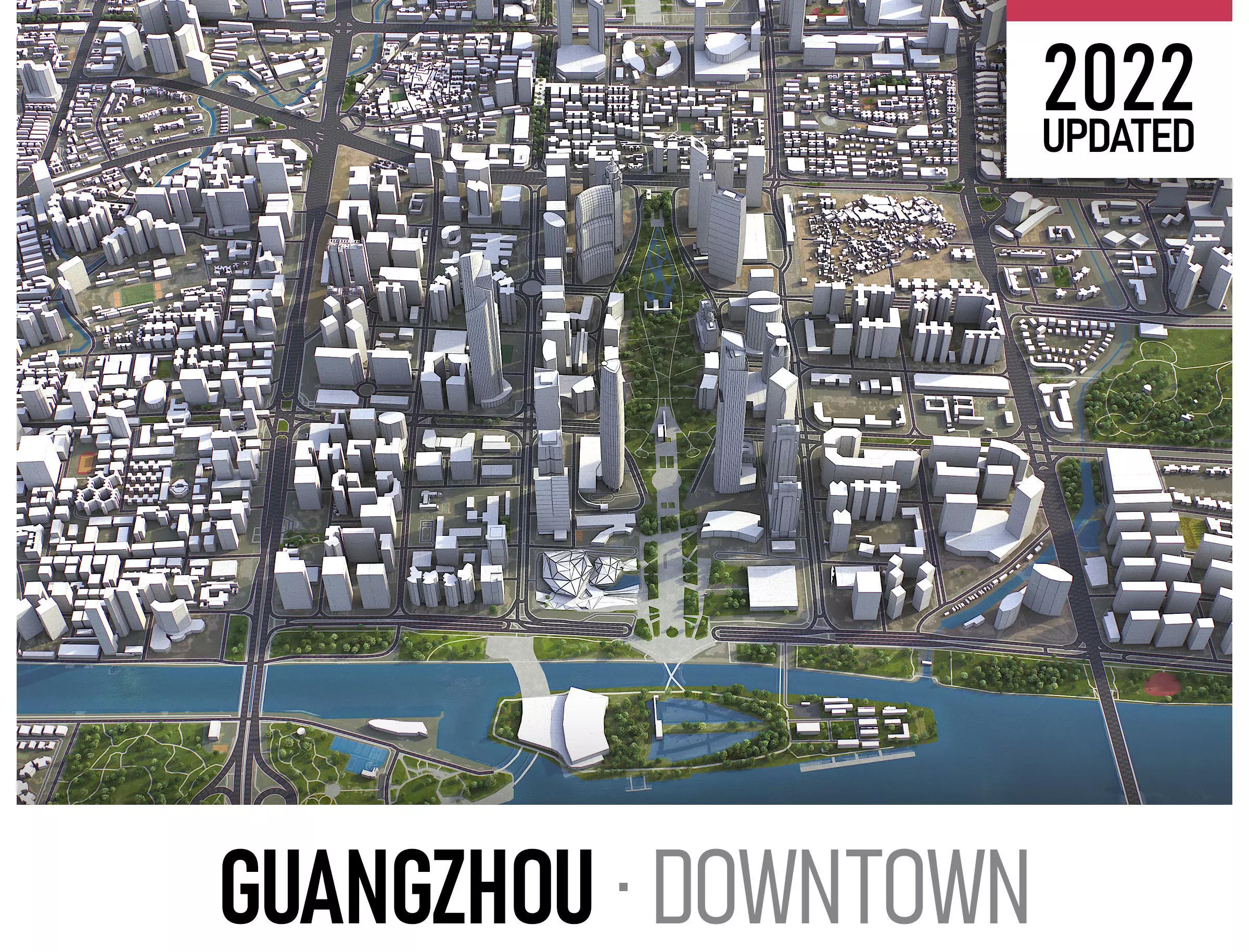 Guangzhou Low-poly 3D model_0