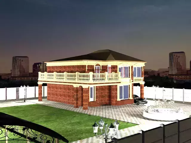 House Architecture 3d model restaurant bookcafe cafe evo house