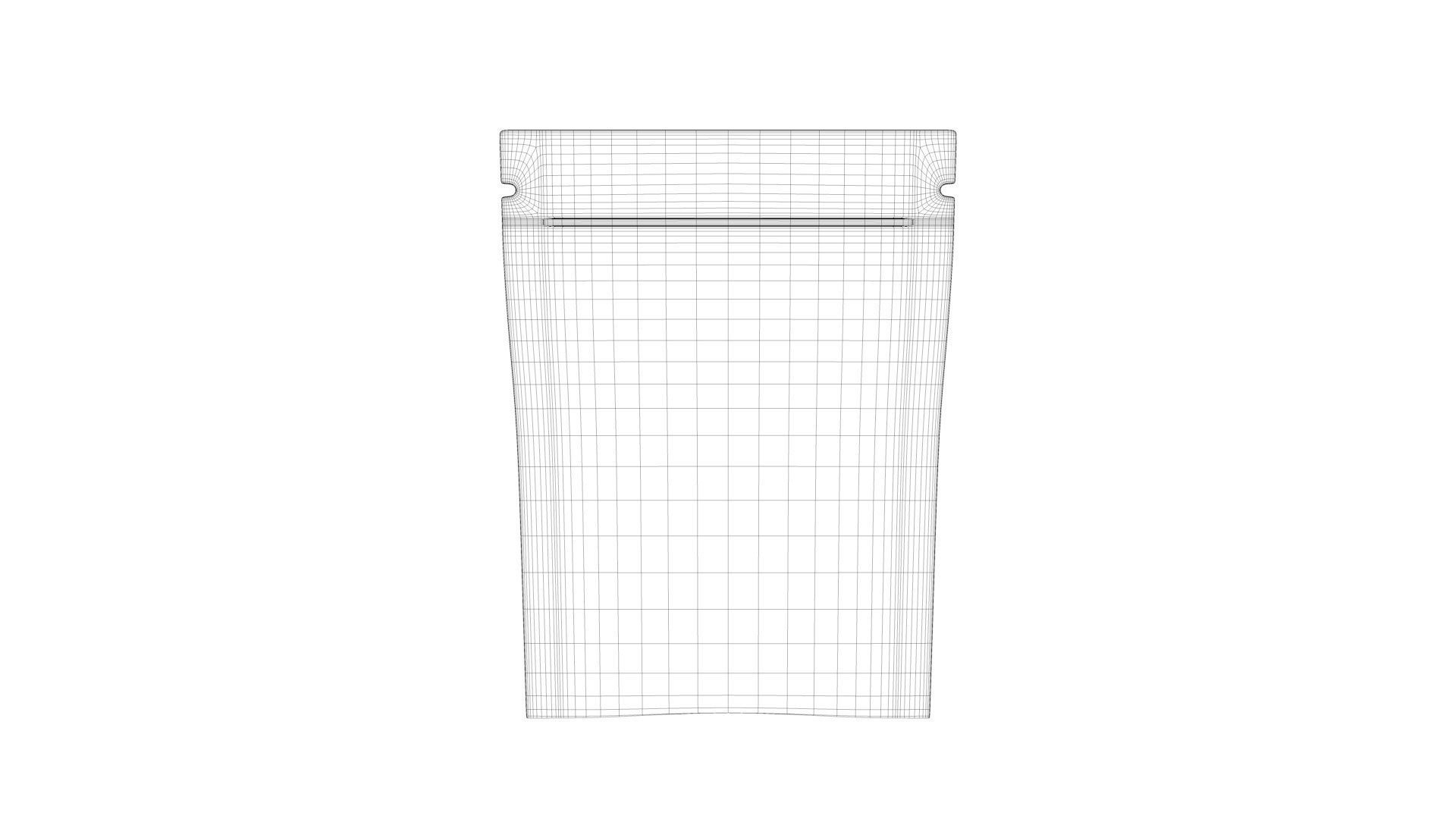 Blank sachet bag  with transparent side mock up 3D model_12