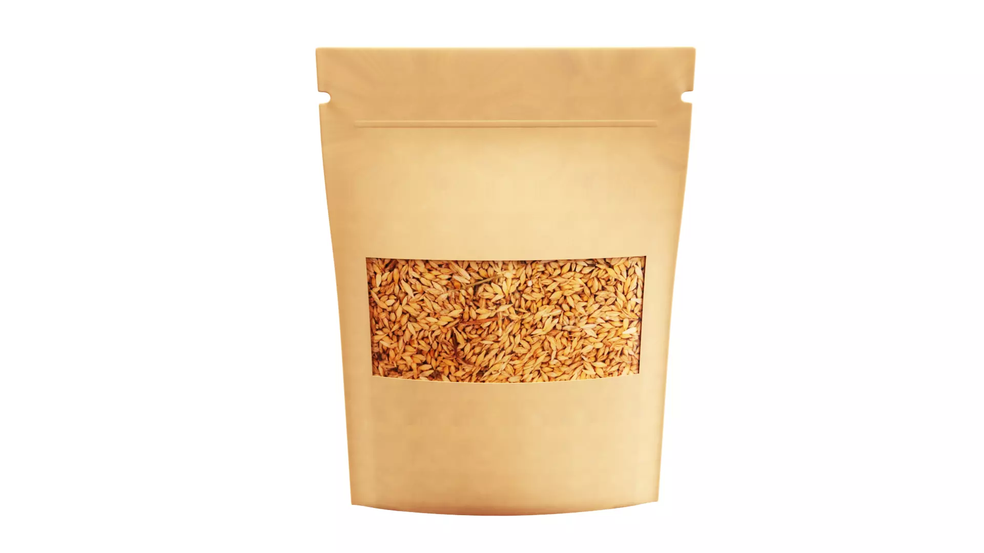 Blank sachet bag  with transparent side mock up 3D model_0