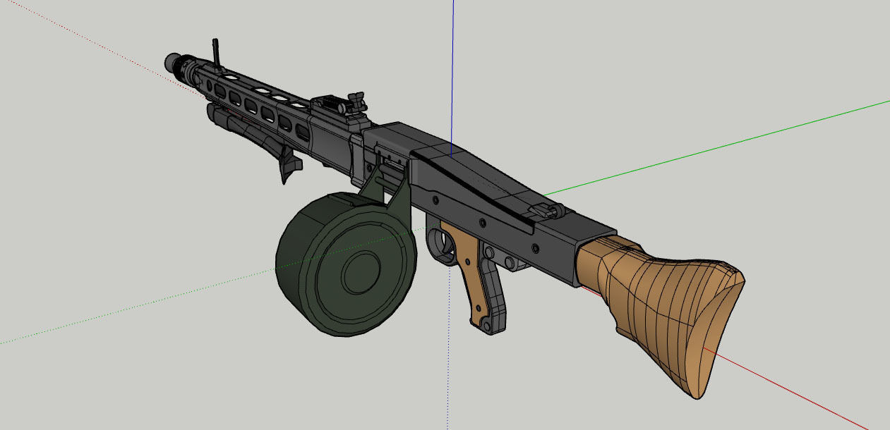 MG-42 gun 3D model_1