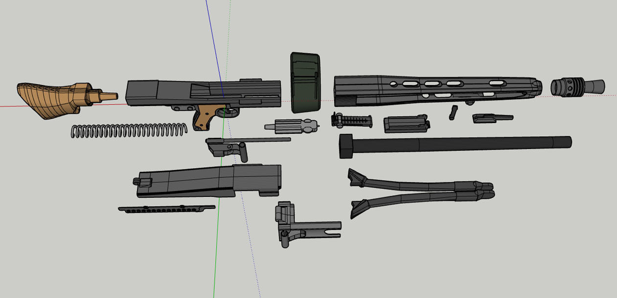 MG-42 gun 3D model_3