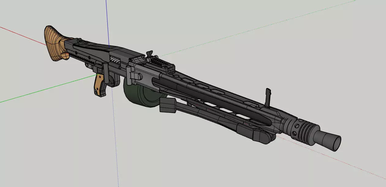 MG-42 gun 3D model_0