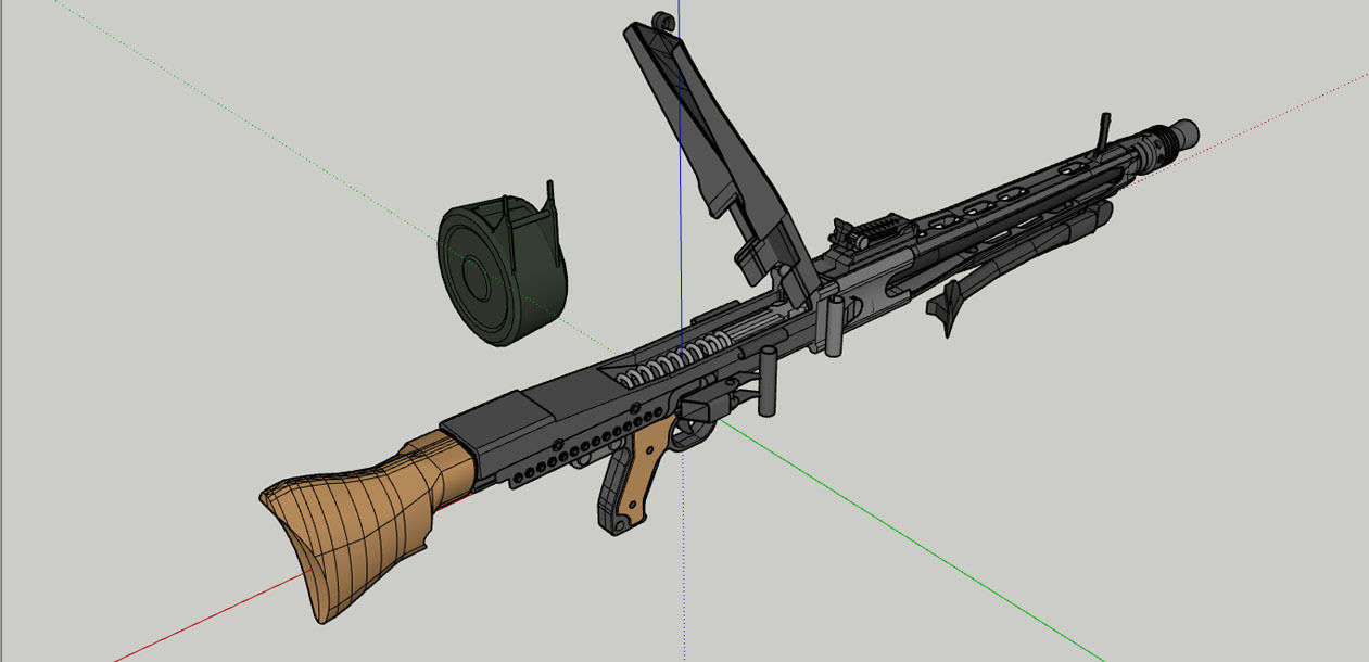 MG-42 gun 3D model_2