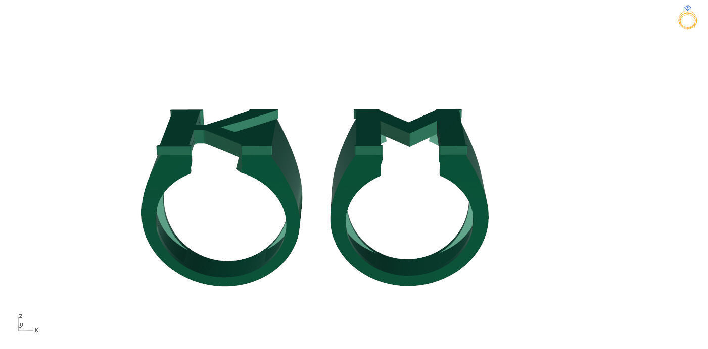 M and K Ring  3D print model_21