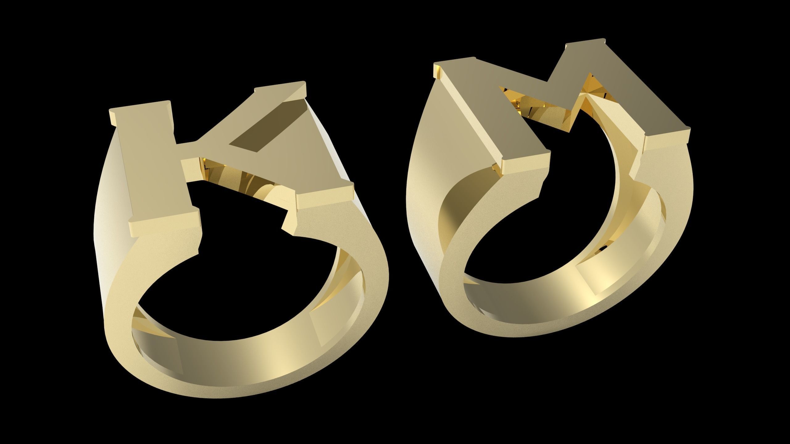 M and K Ring  3D print model_4