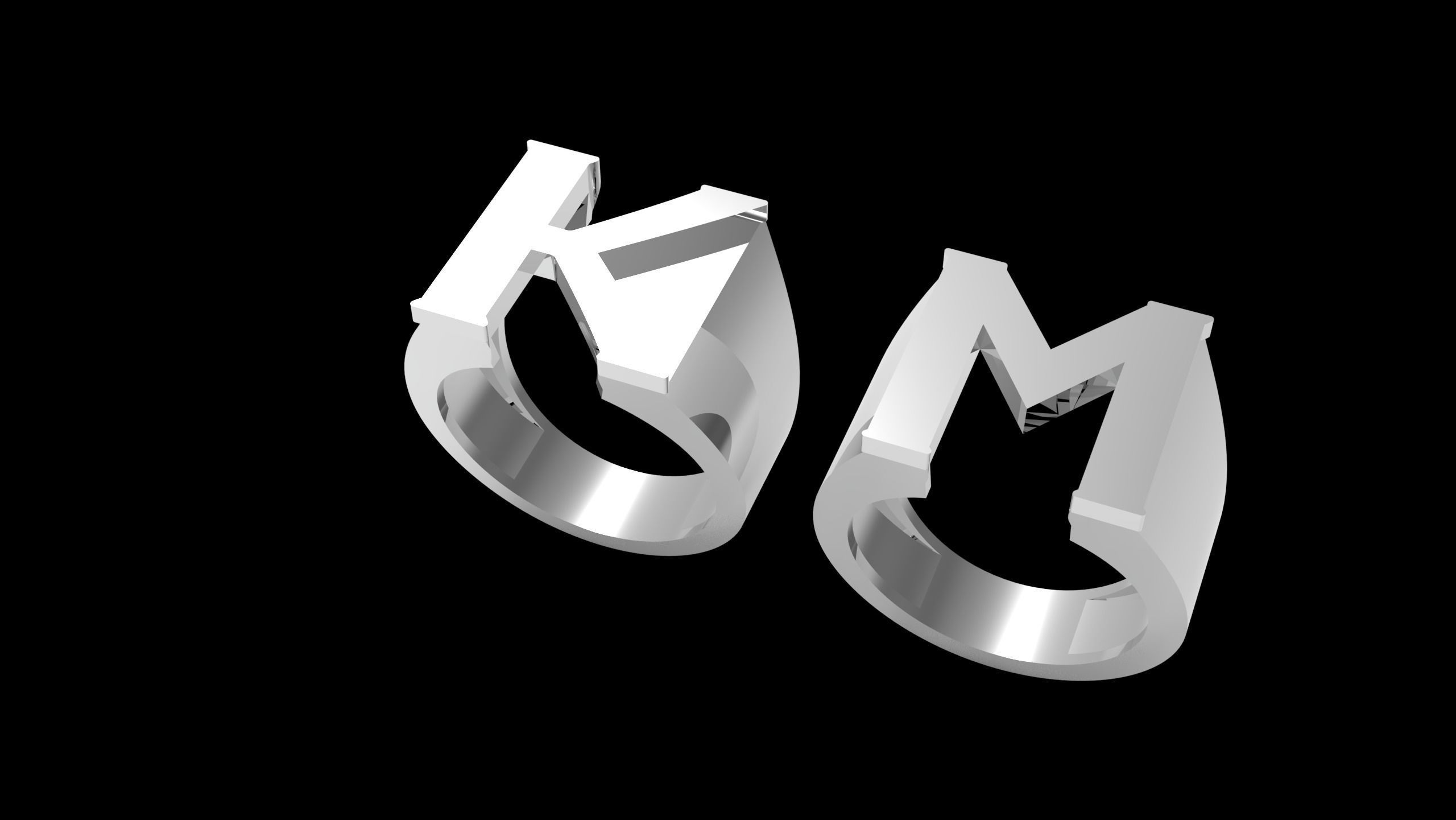M and K Ring  3D print model_5