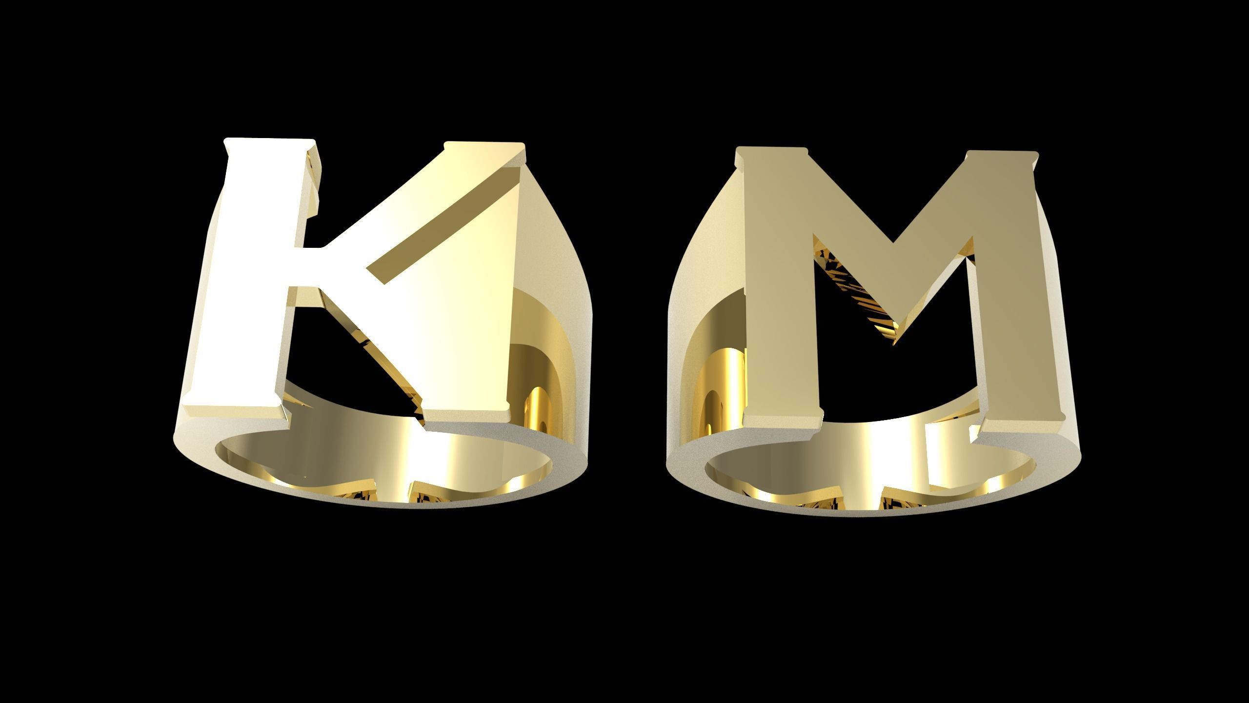 M and K Ring  3D print model_17