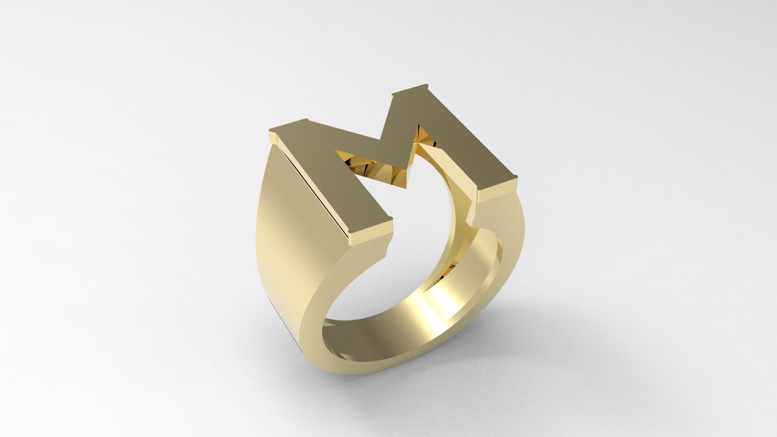 M and K Ring  3D print model_7