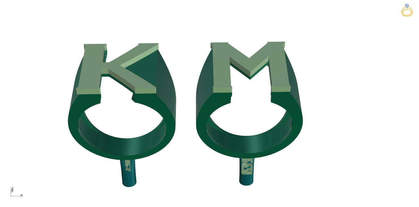 M and K Ring  3D print model_24