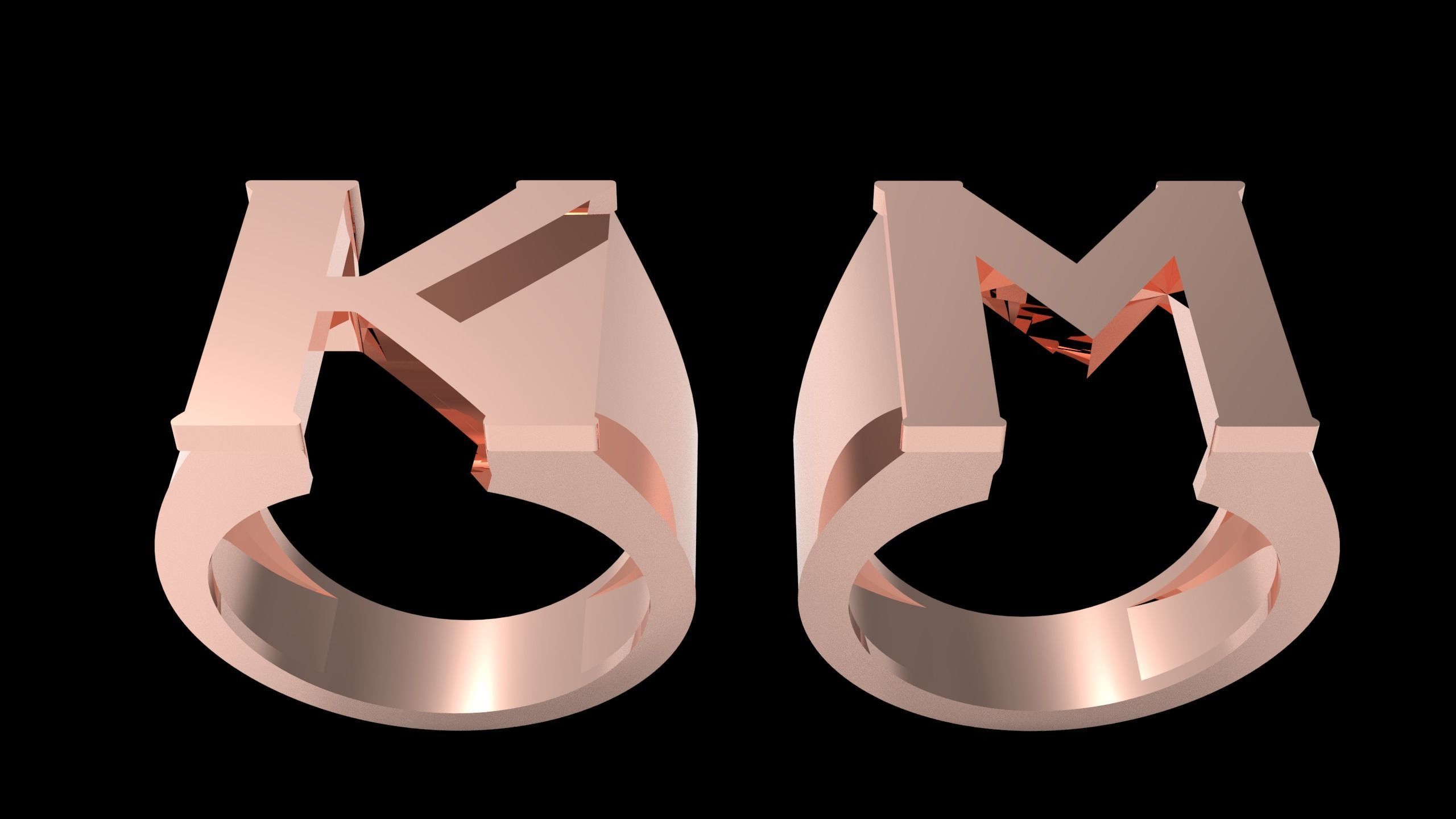 M and K Ring  3D print model_18