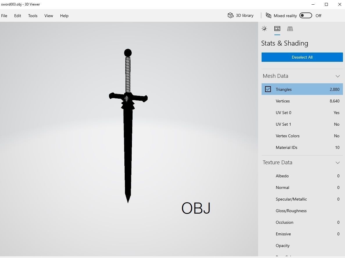 Sword003 sword Free 3D model_3