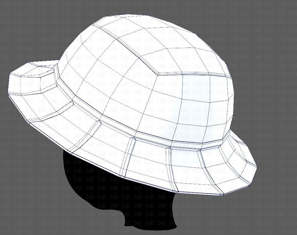 Cap V20 Low-poly 3D model_30