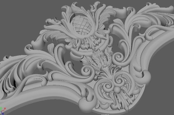 headboard and footboard 3D model_8