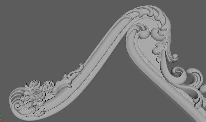 headboard and footboard 3D model_6