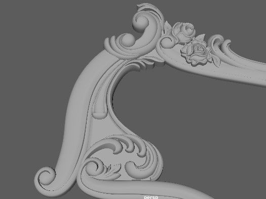 headboard and footboard 3D model_3