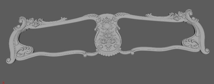 headboard and footboard 3D model_1