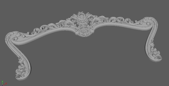 headboard and footboard 3D model_5