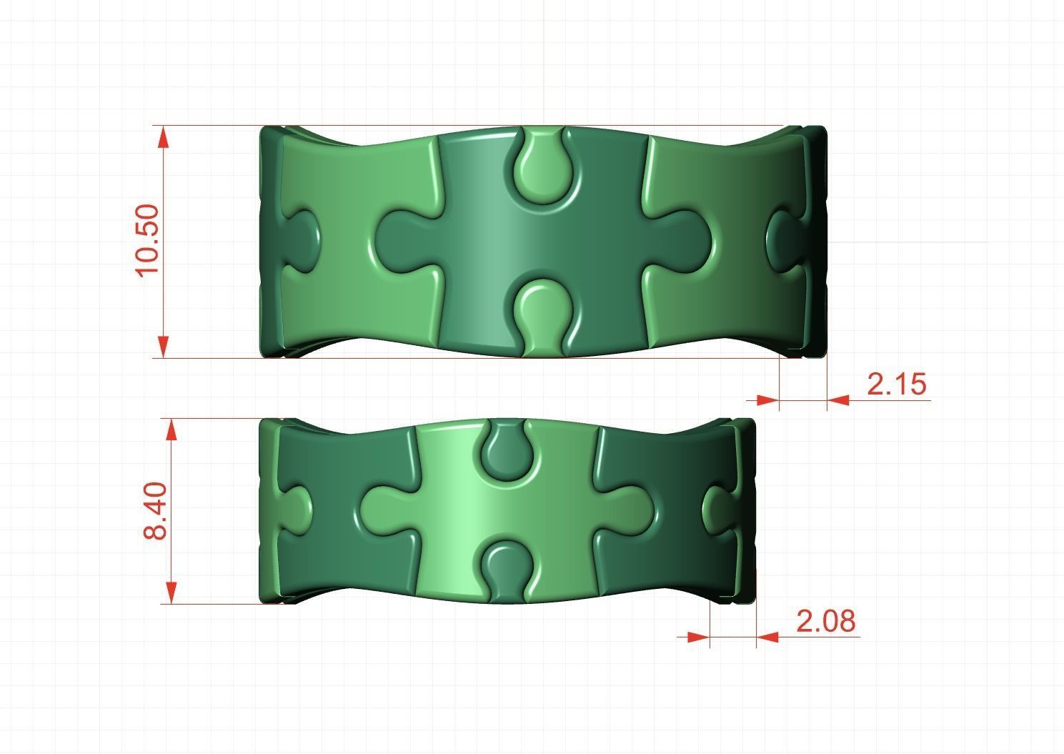 Puzzle Band WR 04 3D print model_1