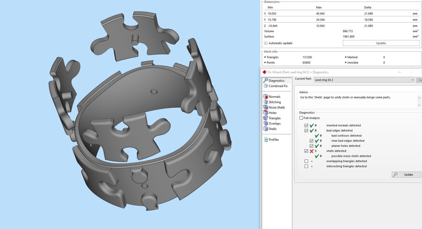 Puzzle Band WR 04 3D print model_12