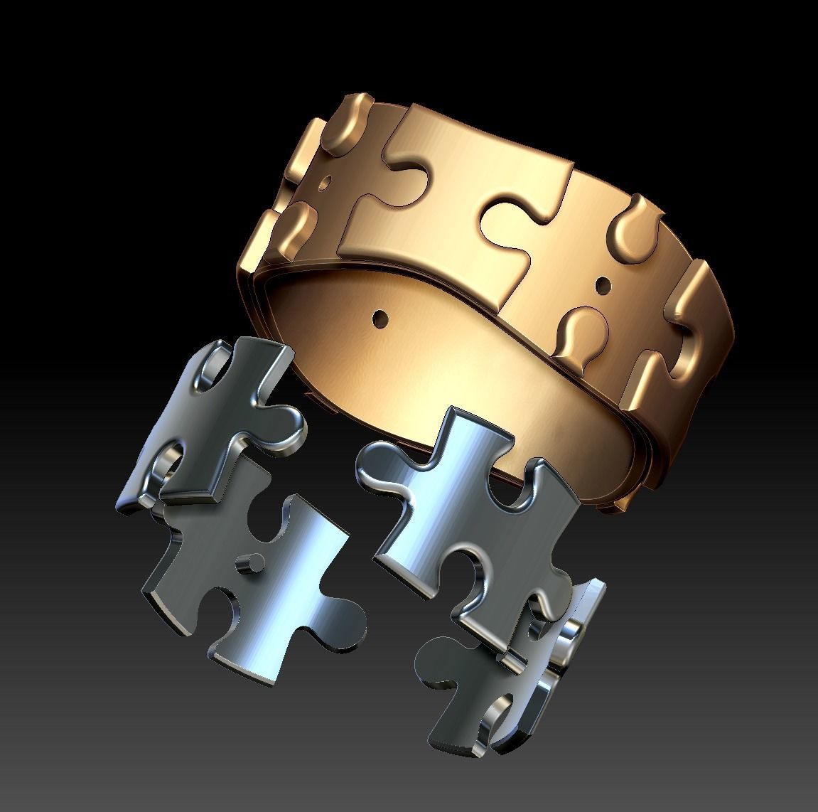 Puzzle Band WR 04 3D print model_15
