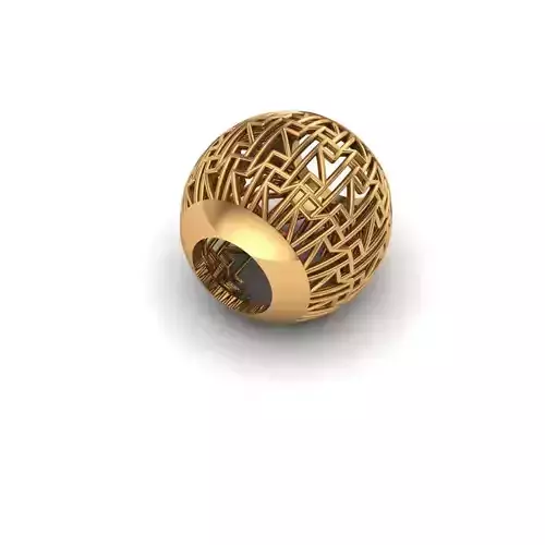 Jewelry gold plated ball bead 3D print model